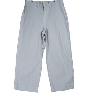 Madewell Womens Wide Leg Crop Pants‎ Speckle Cotton Canvas Size 8